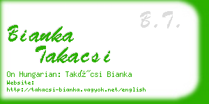 bianka takacsi business card